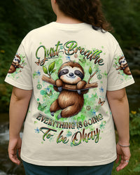 JUST BREATHE SLOTH ALL OVER PRINT - YHDU1507251