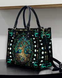 HIPPIE SOUL LIFE TREE LEATHER HANDBAG - YHDU1006245