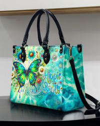 HIPPIE SOUL BUTTERFLY TIE DYE LEATHER HANDBAG - TYTM2203243