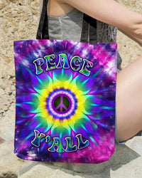 PEACE Y'ALL TIE DYE TOTE BAG - YHDU2906233