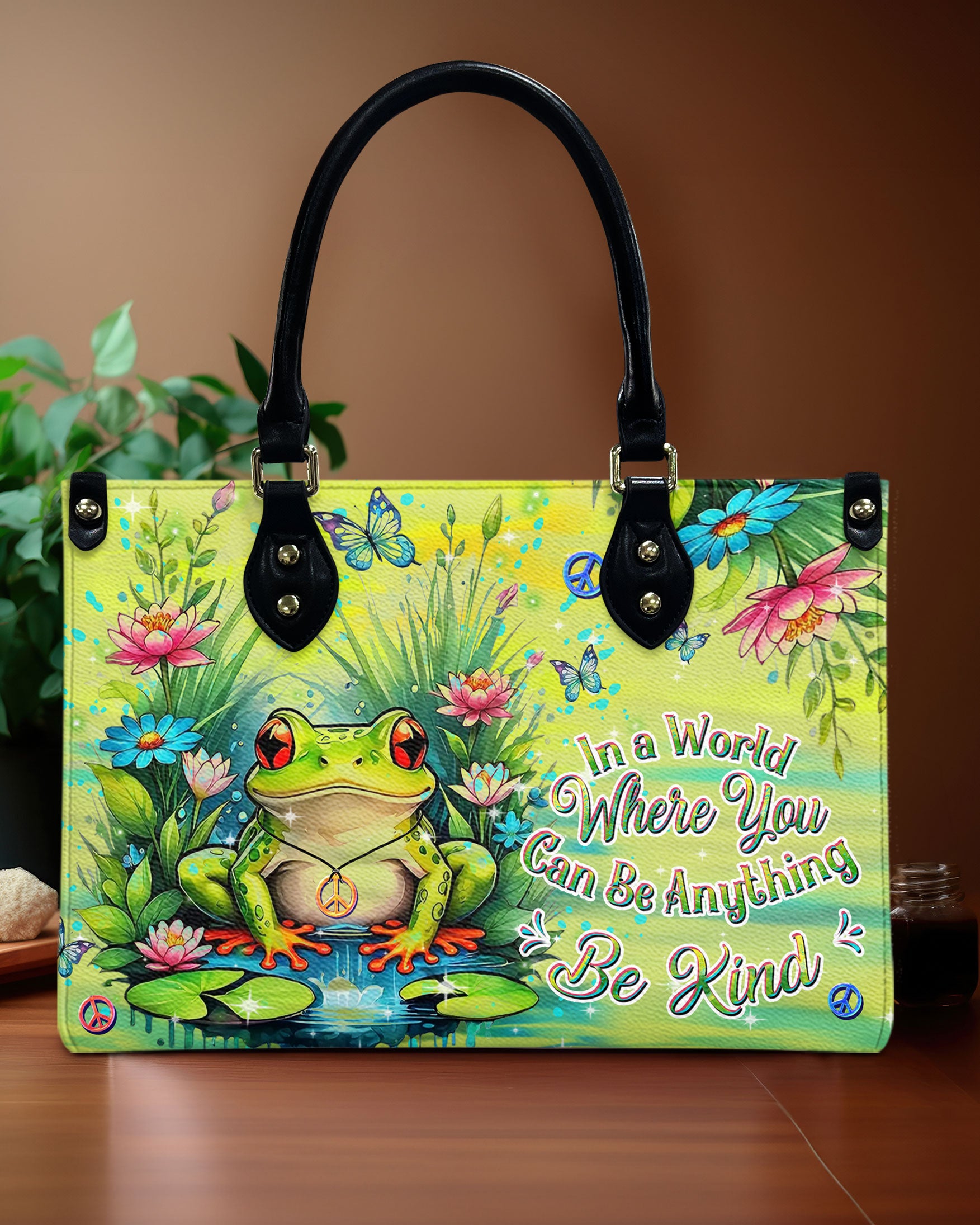 BE KIND FROG LEATHER HANDBAG - YHDU2407244