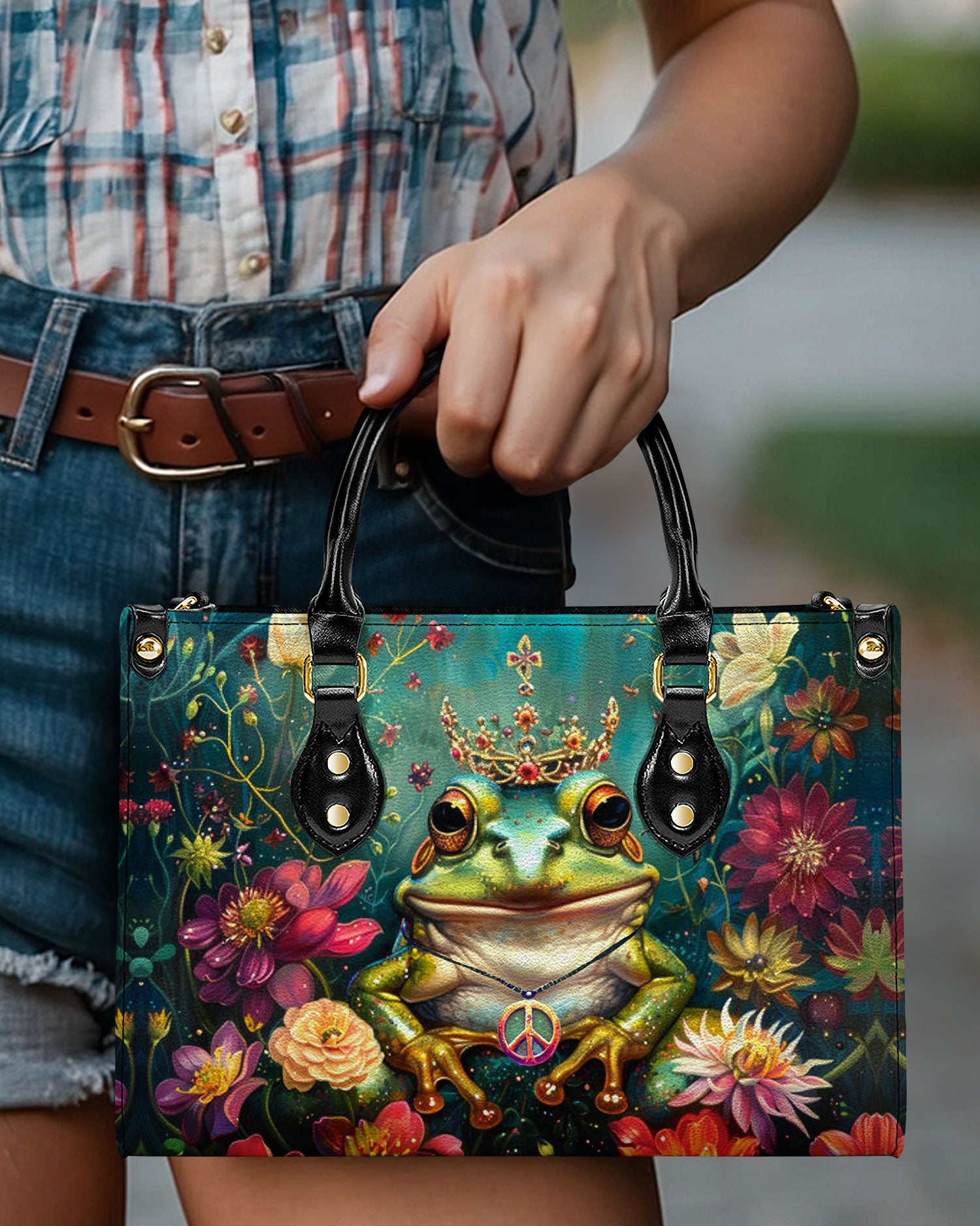 QUEEN FROG LEATHER HANDBAG - YHDU1508242