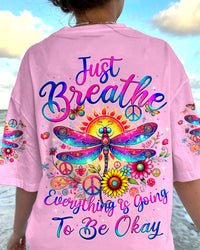JUST BREATHE DRAGONFLY ALL OVER PRINT - TYTM1607242