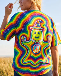 HALLOWEEN WITCH PEACE GHOST COLORFUL SWIRL ALL OVER PRINT - TYQY1509263