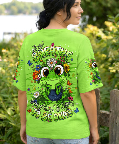 JUST BREATHE FROG ALL OVER PRINT - TLHG2206263