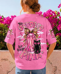 IN OCTOBER WE WEAR PINK BOO CAT BREAST CANCER AWARENESS ALL OVER PRINT   - TLHG1607261