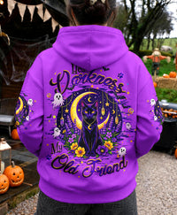 HELLO DARKNESS MY OLD FRIEND BLACK CAT HALLOWEEN ALL OVER PRINT - TLHG1707262