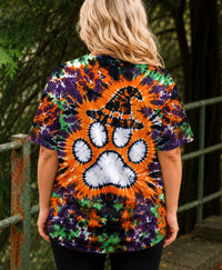 PAW PRINT WITCH HAT  HALLOWEEN BURST ALL OVER PRINT - TLHG2207261