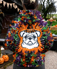 PUG DOG WITCH HALLOWEEN BURST ALL OVER PRINT - TLHG0708265