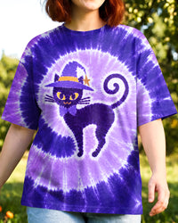 PURPLE WITCH CAT HALLOWEEN ALL OVER PRINT - TYQY1108264