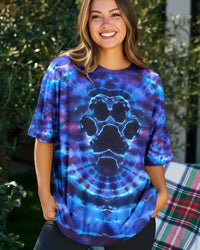 NEON PURPLE SWIRL PAW ALL OVER PRINT - YHHG0501261