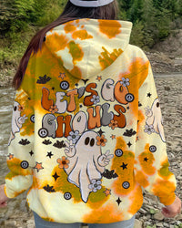 LET'S GO GHOULS BOO HALLOWEEN TIE DYE ALL OVER PRINT - TLNZ0208231