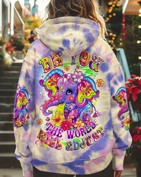BE YOU THE WORLD WILL ADJUST ELEPHANT HIPPIE TIE DYE ALL OVER PRINT - TYQY2802252