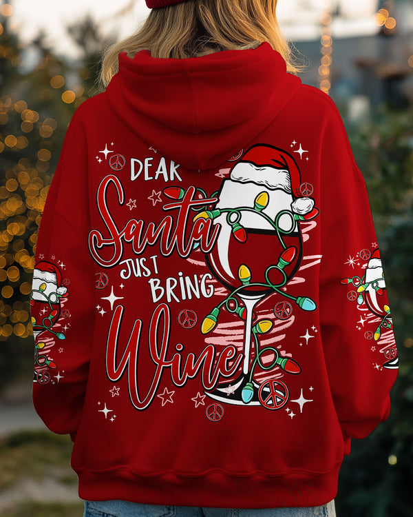 DEAR SANTA JUST BRING WINE CHRISTMAS ALL OVER PRINT - TY1711251