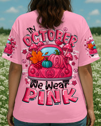 IN OCTOBER WE WEAR PINK HIPPIE CAR BREAST CANCER AWARENESS ALL OVER PRINT - TYQY2108252