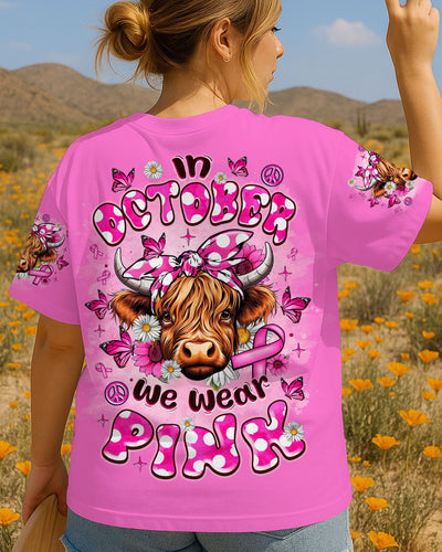 IN OCTOBER WE WEAR PINK COW BREAST CANCER ALL OVER PRINT - TLNZ0508252