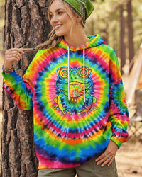 RAINBOW SWIRL HIPPIE FROG ALL OVER PRINT - YHHG1401262