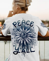 PEACE Y'ALL SUNFLOWER ALL OVER PRINT - TLNZ1206232