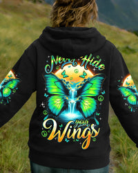 NEVER HIDE YOUR WINGS BUTTERFLY ALL OVER PRINT - TYQY0902262