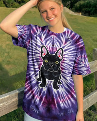 FRENCH BULLDOG PURPLE SWIRL ALL OVER PRINT - YHHG1301261
