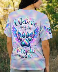 I BELIEVE THERE ARE ANGELS AMONG US PAW PRINT ALL OVER PRINT - YHHG2212252