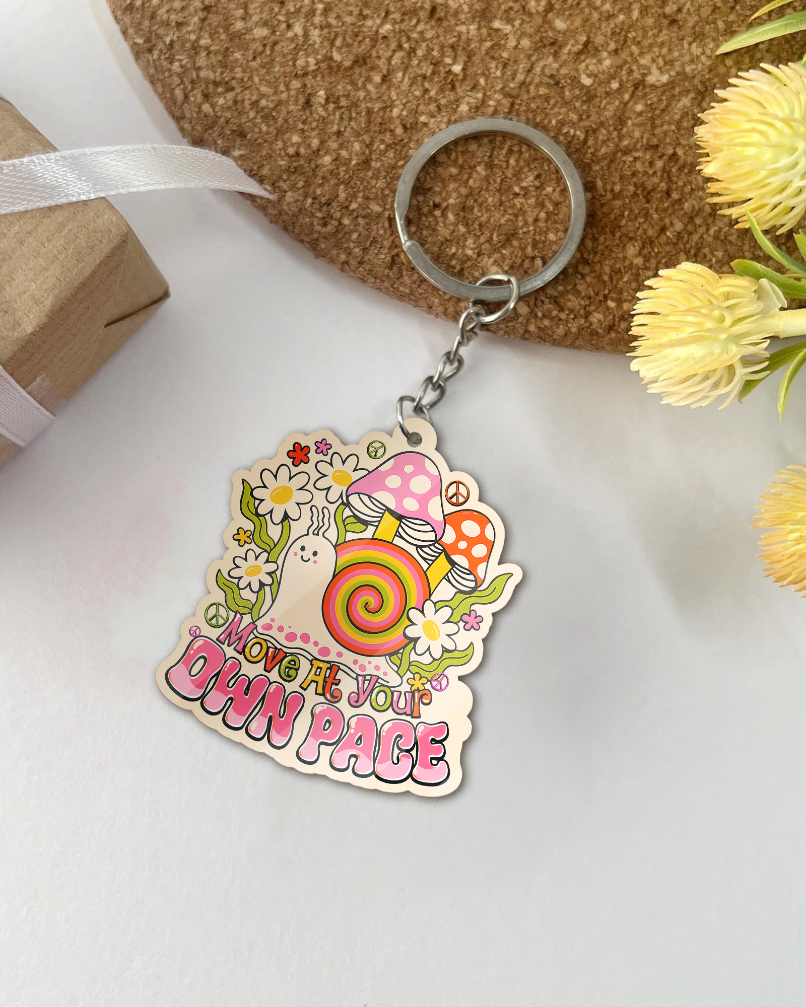 MOVE AT YOUR OWN PACE SNAIL ORNAMENT & KEYCHAIN - TYQY0309254