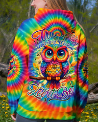 WHISPER WORDS OF WISDOM LET IT BE OWL TIE DYE ALL OVER PRINT - TYQY2510251
