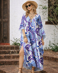 DRAGONFLY MUSHROOM KAFTAN DRESS - TYQY1501261