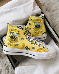 WHISPER WORDS OF WISDOM LET IT BEE HIGH TOP CANVAS SHOES - TYQY1706257