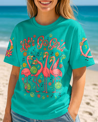 LET'S GO GIRLS FLAMINGO ALL OVER PRINT - TYQY2405254