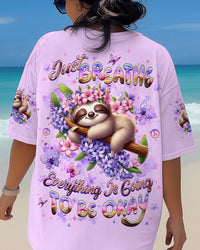 JUST BREATHE SLOTH ALL OVER PRINT - YHHG1908252