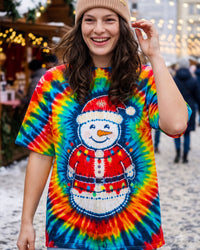 SNOWMAN SANTA COLORFUL CHRISTMAS BURST ALL OVER PRINT - TYQY1710262