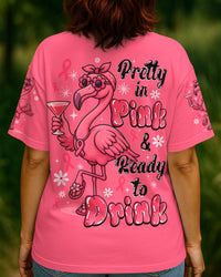 PRETTY IN PINK BREAST CANCER FLAMINGO ALL OVER PRINT - TYQY0908251