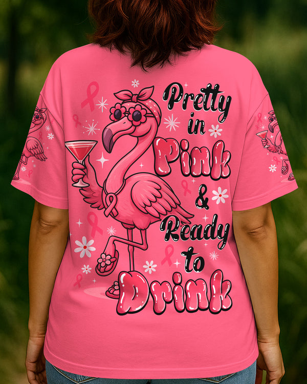 PRETTY IN PINK BREAST CANCER FLAMINGO ALL OVER PRINT - TYQY0908251