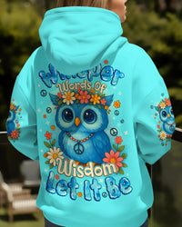 WHISPER WORDS OF WISDOM LET IT BE OWL ALL OVER PRINT - TYQY1810252