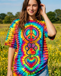 PEACE LOVE PAW RADIAL ALL OVER PRINT - TYQY2010261