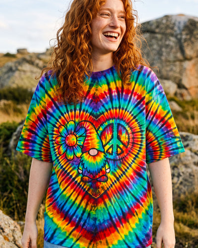 PEACE FLOWER GONK HEART BURST ALL OVER PRINT - TYQY2010263