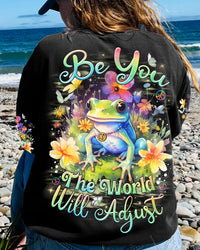 BE YOU THE WORLD WILL ADJUST FROG ALL OVER PRINT - TLNZ1312231