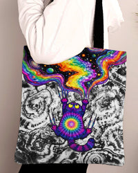 SCRATCHING CAT GALAXY TOTE BAG- KMTM1004263