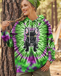GREEN PURPLE SWIRL FRENCH BULLDOG ALL OVER PRINT - YHHG1901254