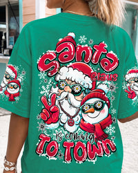 SANTA CLAUS IS COMING TO TOWN CHRISTMAS ALL OVER PRINT - TY1009261