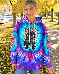 NEON PURPLE TEAL SWIRL FRENCH BULLDOG ALL OVER PRINT - YHHG1901263
