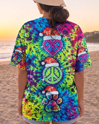 COLORFUL PEACE LOVE PAW CHRISTMAS SWIRL ALL OVER PRINT - TY2909261