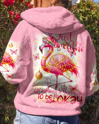 JUST BREATHE FLAMINGO CHRISTMAS ALL OVER PRINT - TY2310234