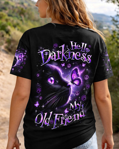 HELLO DARKNESS MY OLD FRIEND CAT AND BUTTERFLY ALL OVER PRINT - TYQY1203262
