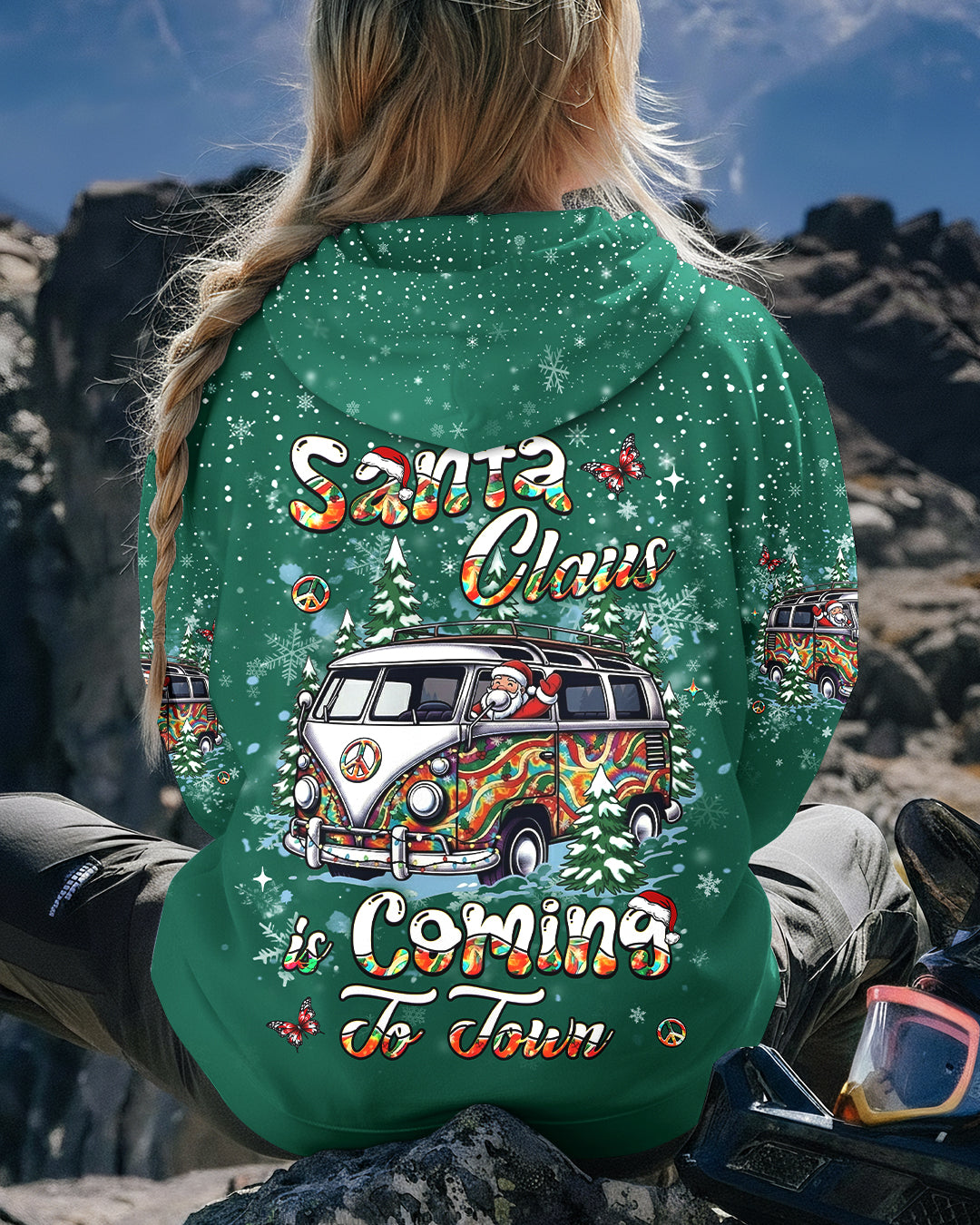 SANTA CLAUS IS COMING CHRISTMAS ALL OVER PRINT - YHHG1411251
