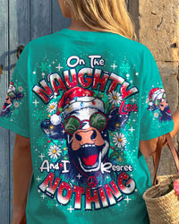 ON THE NAUGHTY LIST AND I REGRET NOTHING COW CHRISTMAS ALL OVER PRINT - TY0710262