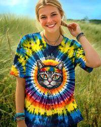 PSYCHEDELIC PEACE CAT ALL OVER PRINT - YHHG2601262