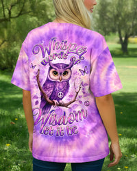 WHISPER WORDS OF WISDOM LET IT BE OWL ALL OVER PRINT - YHHG2702261
