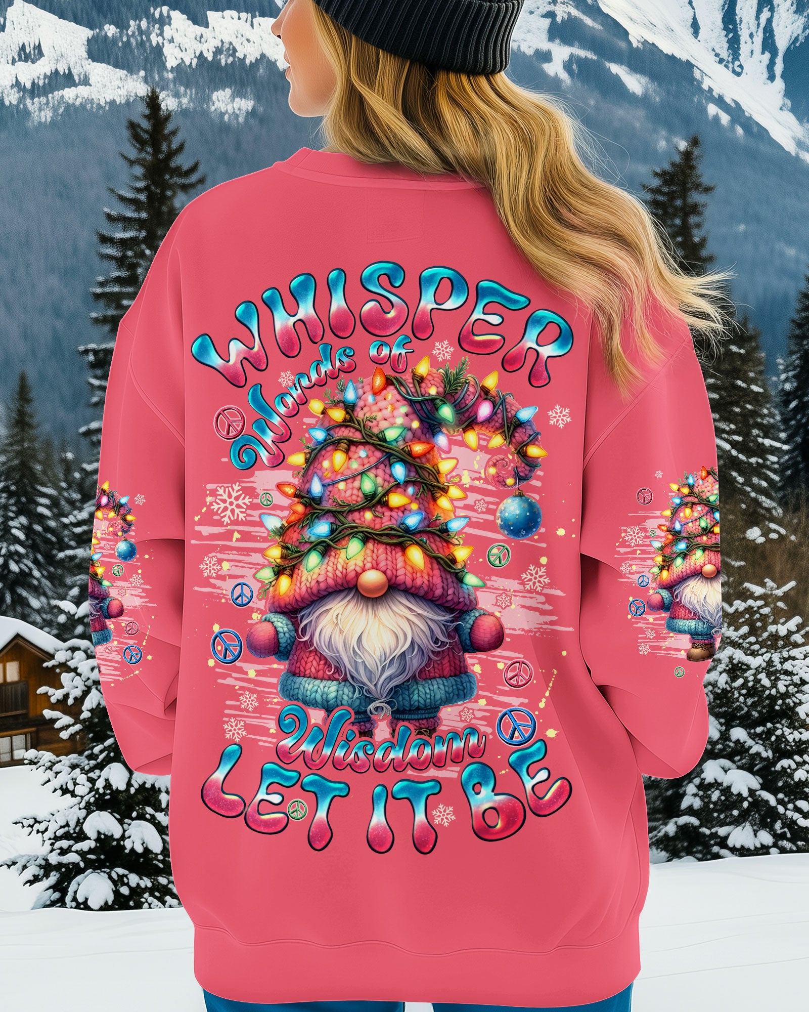 WHISPER WORDS OF WISDOM LET IT BE GNOME CHRISTMAS ALL OVER PRINT - TYQY1411252